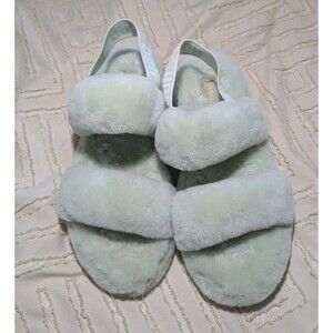 UGG Shoes Slingback Slippers Mint Green Sandals Oh Yeah Women Size 7/8 US No Tag